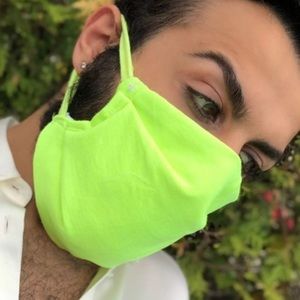 Very trendy neon face mask